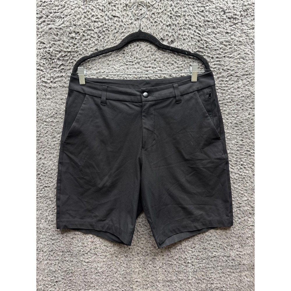 Lululemon Warpstreme Commission Classic-Fit Chino Shorts Black Mens Size 31